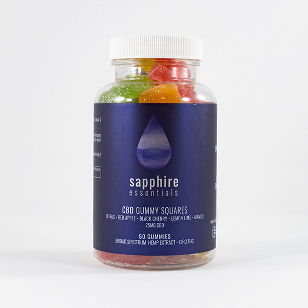 1,500mg CBD Vegan Gummy Squares - Sapphire Essentials